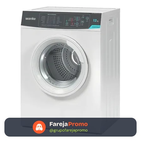 Secadora De Roupas 12kg Wanke Comfort 12 Programas Branca Swsa120p Branco 220v
