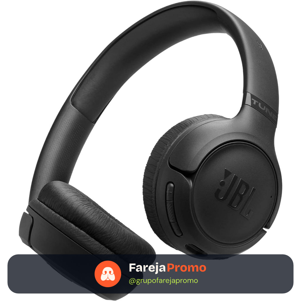 Fone de Ouvido Bluetooth JBL Tune 530BT,  Over-Ear, Sem Fio, Até 76 Horas de Bateria - Preto