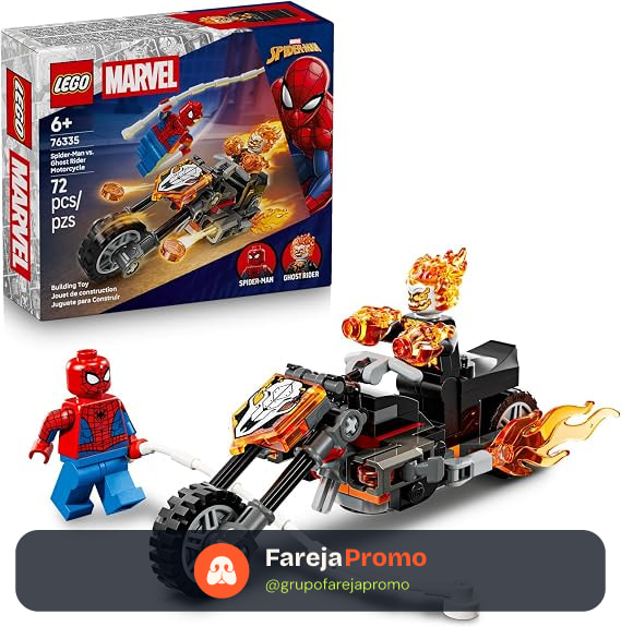 LEGO Marvel Homem-Aranha vs. Motocicleta Fantasma com Motocicleta 76335