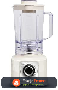 Liquidificador Arno Powermax 2200 LN64, Marfim, com 6 Lâminas Powelix Pro, 3,1L de Capacidade, 15 Velocidades e Design Moderno, 220V