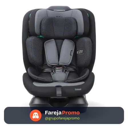 Cadeirinha Infantil Para Carro Omni 0-36kg Multikids - Bb712 Preto E Cinza