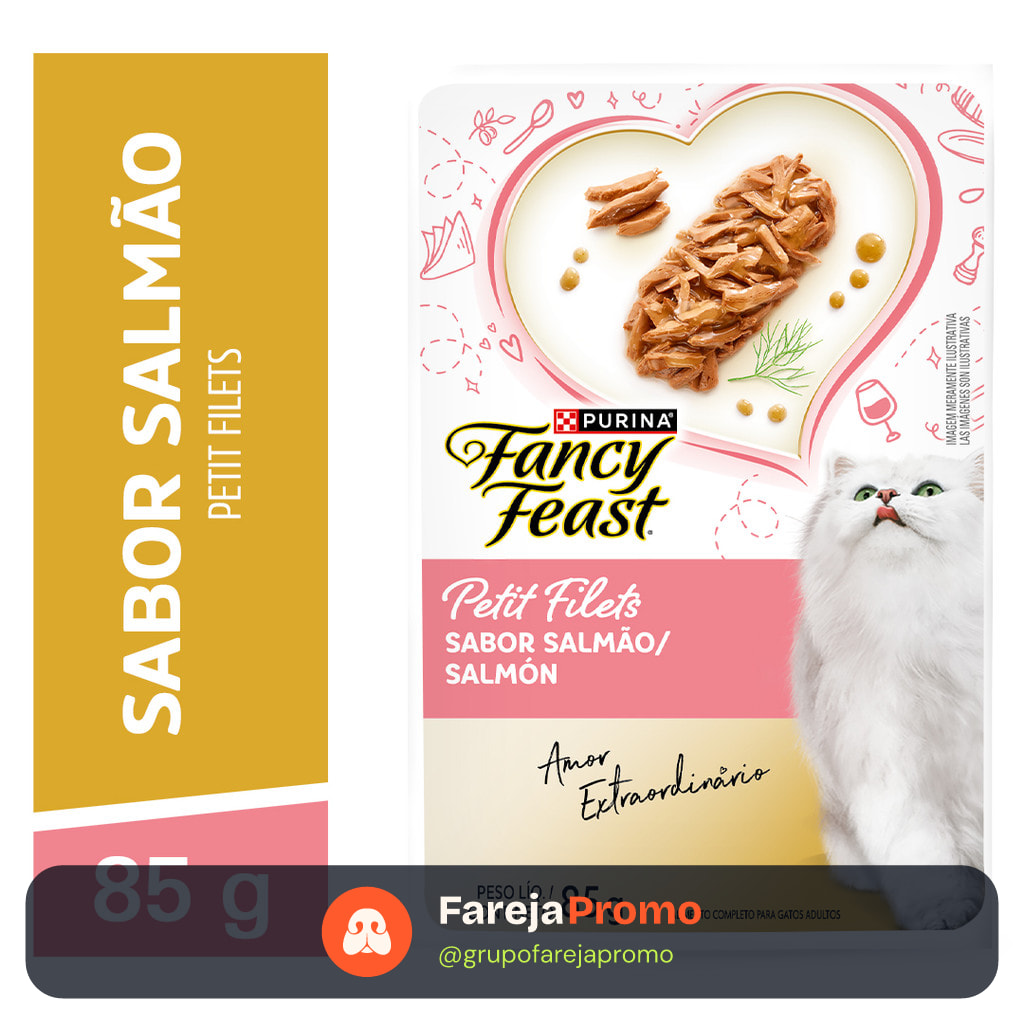 PURINA® FANCY FEAST® para Gatos Adultos Petit Filet Salmão 85