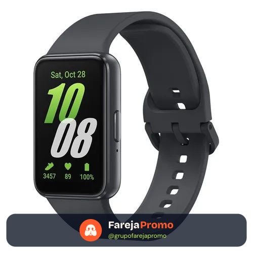 Smartwatch Samsung Galaxy Fit 3 Sm-R390 Relógio Digital 40mm Grafite