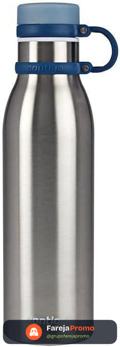 Garrafa Térmica Inox Parede Dupla Matterhorn 591ml Azul Mônaco Contigo