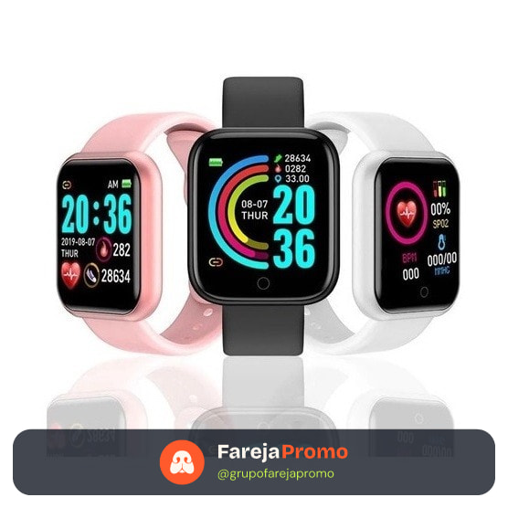 Relogio Smartwatch Smart Bracelet D20/Y68 Plus Relógio inteligente para Android e IOS