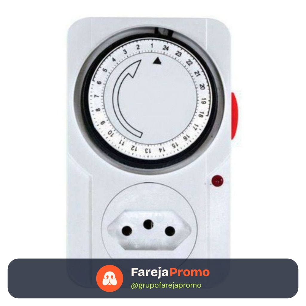 Temporizador Analógico Timer Manual Tomada Liga Desliga Energia 110v / 220v Tomada Inteligente