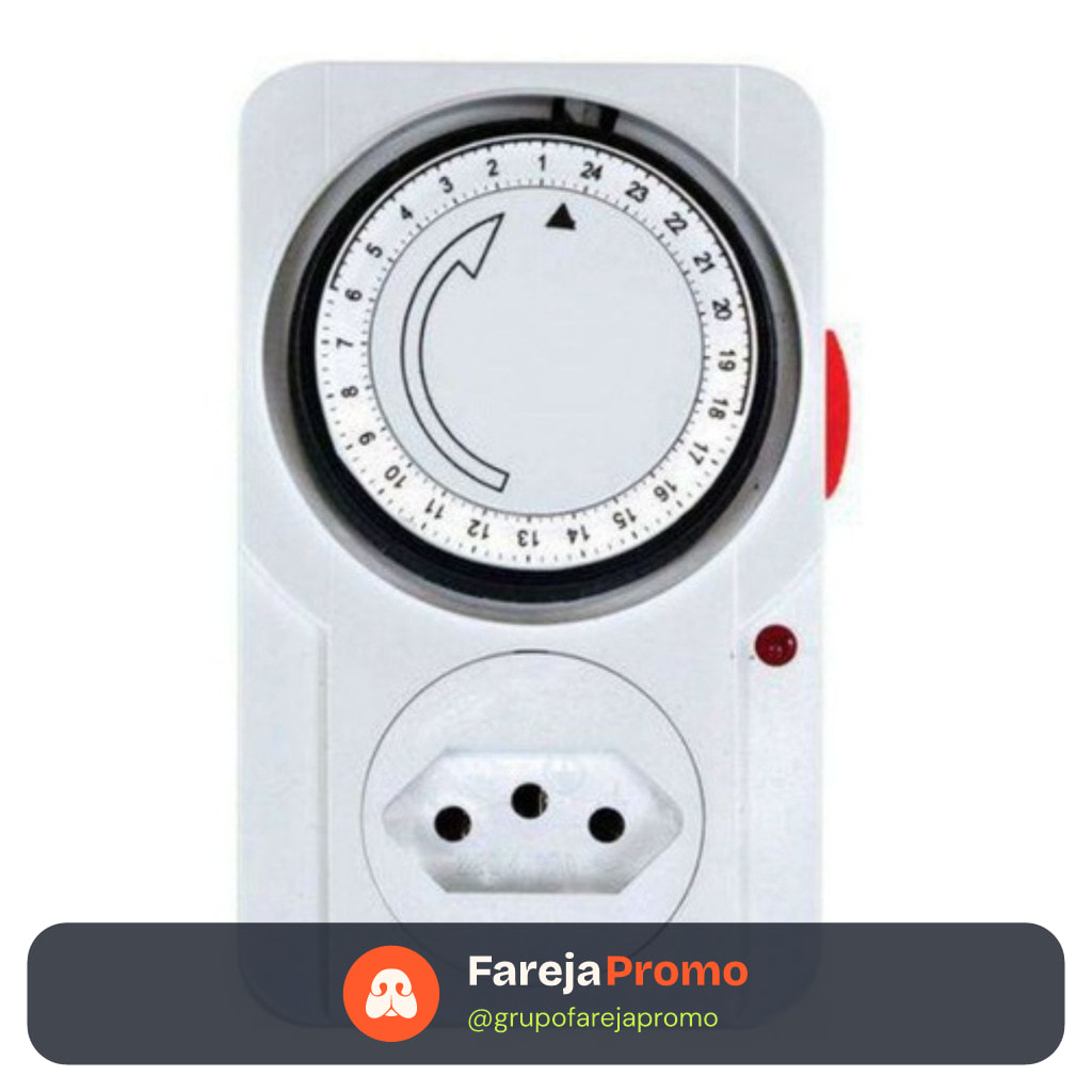 Temporizador Analógico Timer Manual Tomada Liga Desliga Energia 110v / 220v Tomada Inteligente