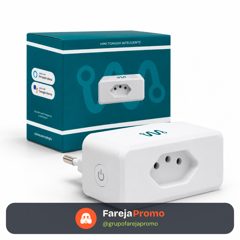 Tomada Inteligente LUMA Smart Wi-Fi Luma 16A Branco Alexa Google Home Medidor de Consumo