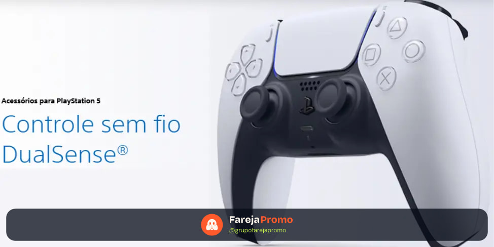 Controle Sony Dualsense Sem Fio White Ps5