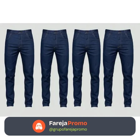 Kit 4-calças Jeans Ideal Trabalho Pesado Reforçada Elastano