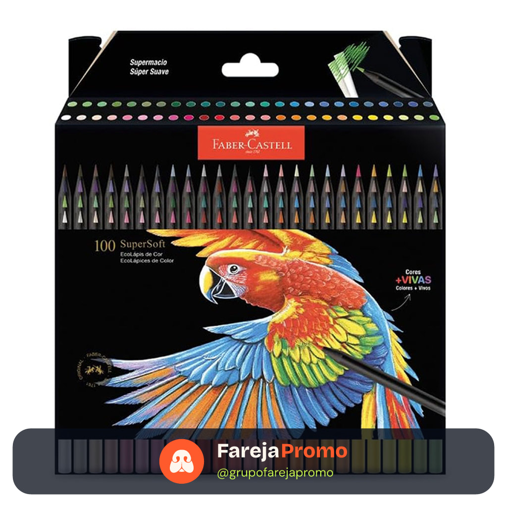 Lápis de cor SuperSoft 100 cores 210700 Faber-Castell
