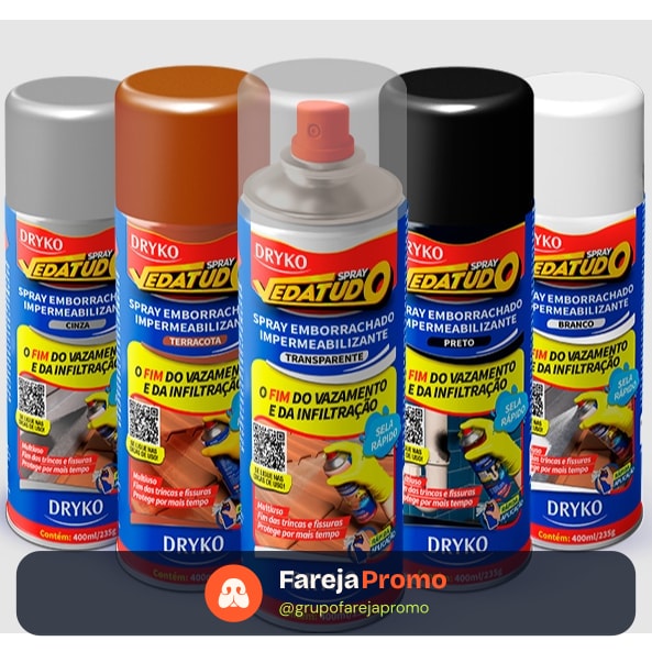 Spray impermeabilizante Dryko VedaTudo, 400 ml / 235 g