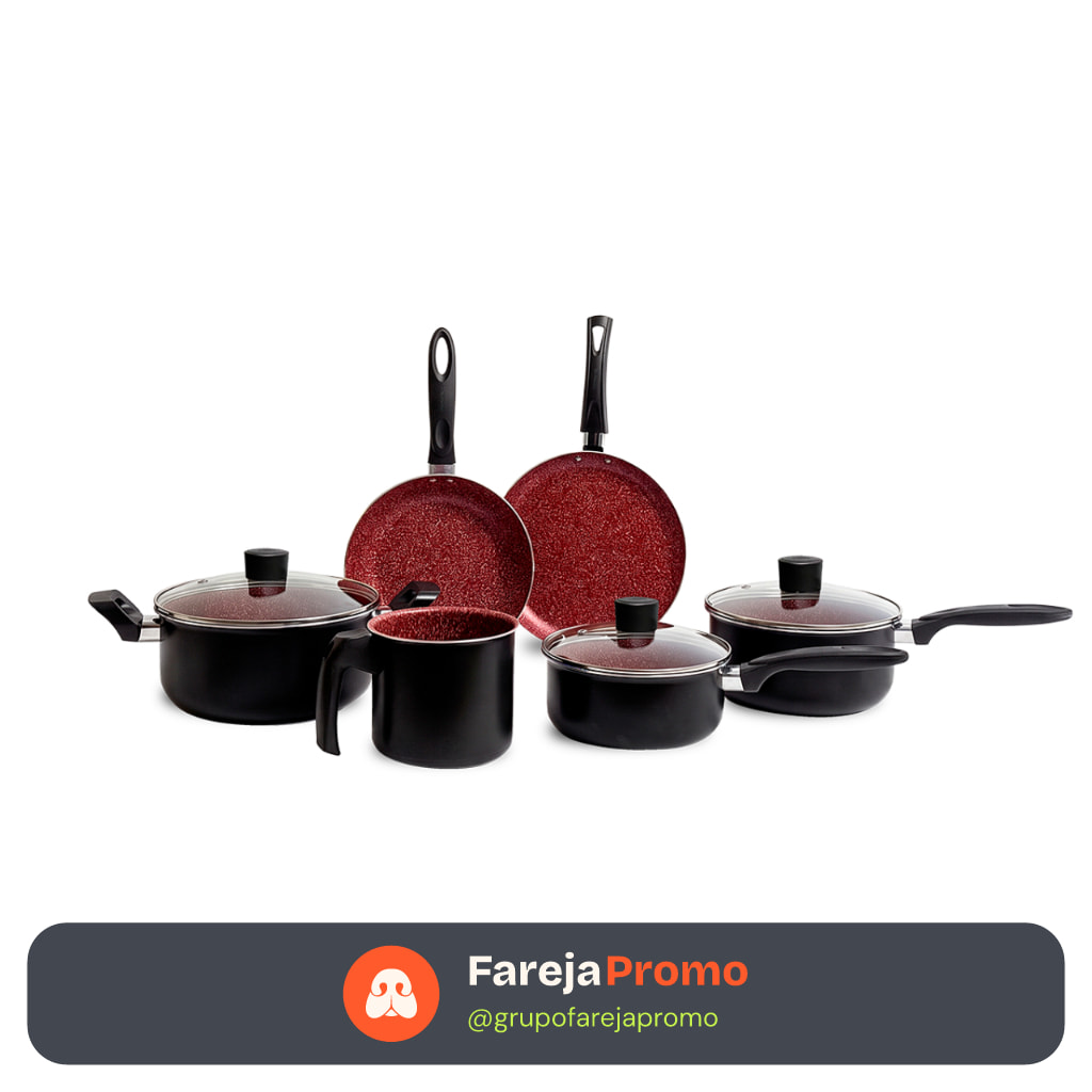 Jogo de Panelas Brinox Ceramic Life Easy - 6 Peças Antiaderente Cerâmico.