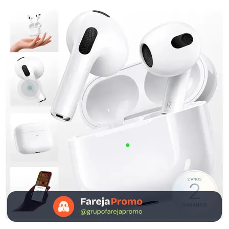 Fone Ouvido Bluetooth 5.4 Sem Fio Estojo De Carregamento Anti Ruido A Prova Dagua Compatível Com Ios Samsung Galaxy Android Tws Wireless Air Premium Microfone Touch Marca Pro Phone See Branco