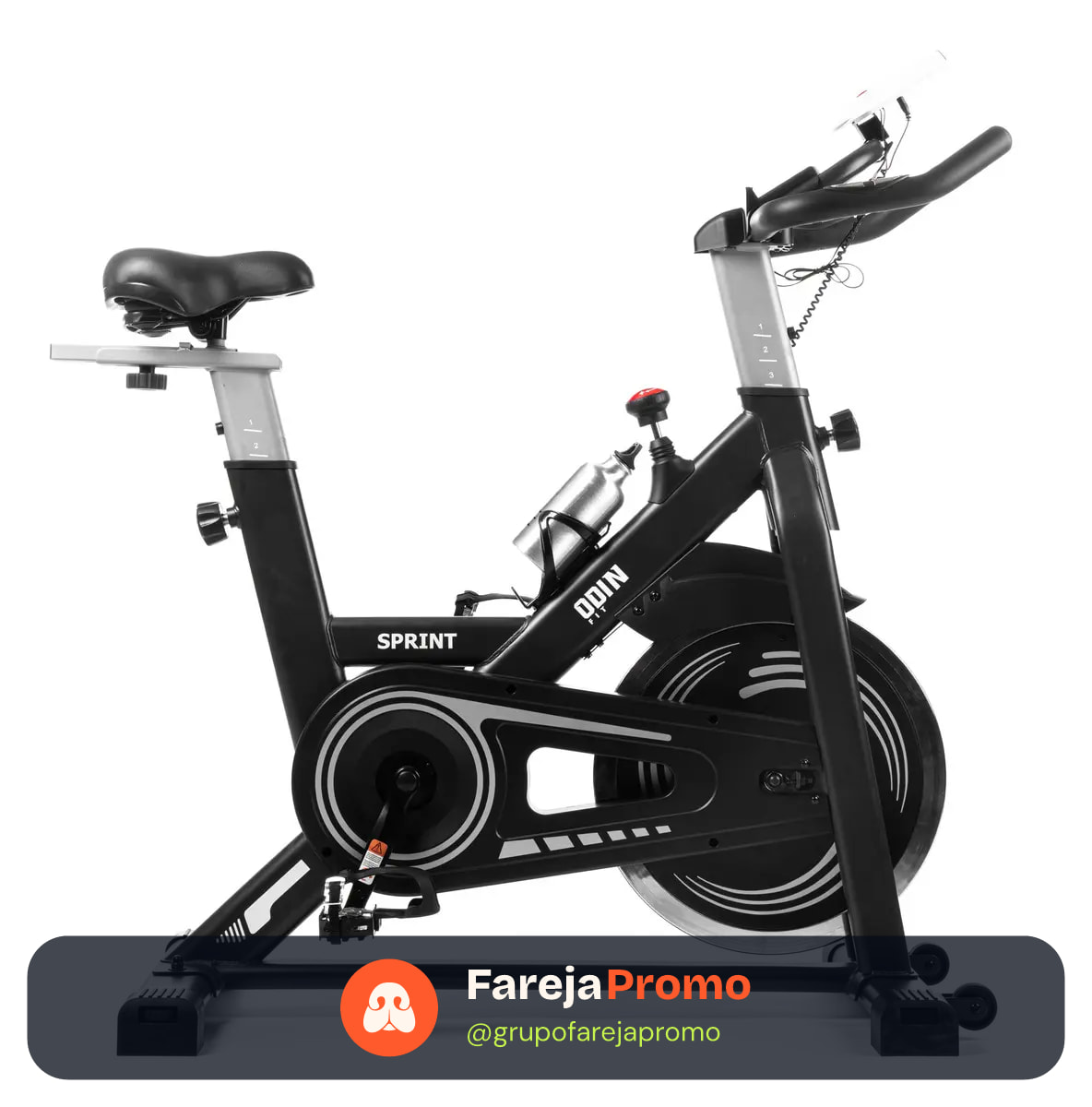 Bicicleta Ergométrica Spinning Mecanica Roda Inércia 13kg Sprint Odin Fit
