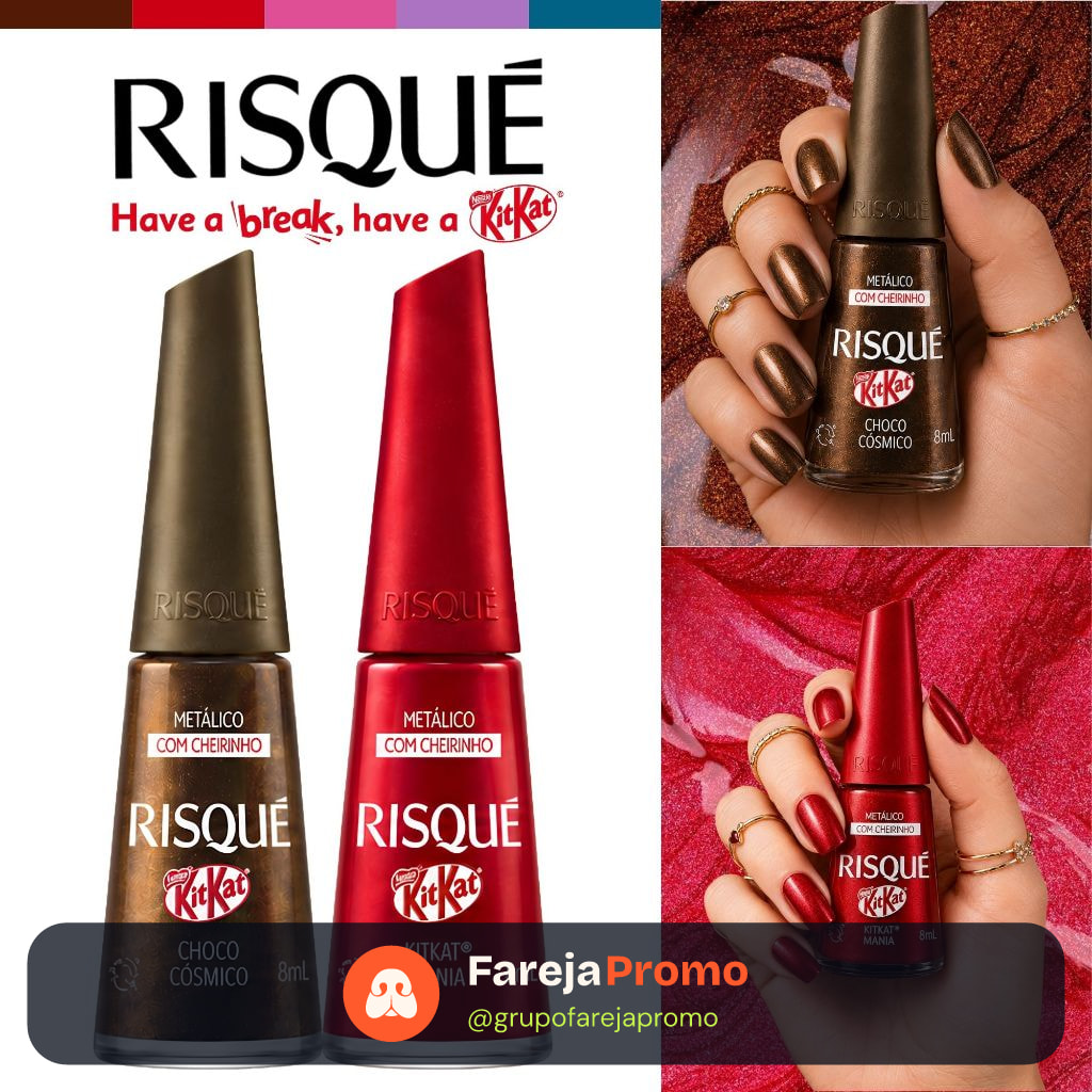 Esmaltes Risqué KitKat Nova Coleção Com Cheiro De Chocolate Esmalte Atacado