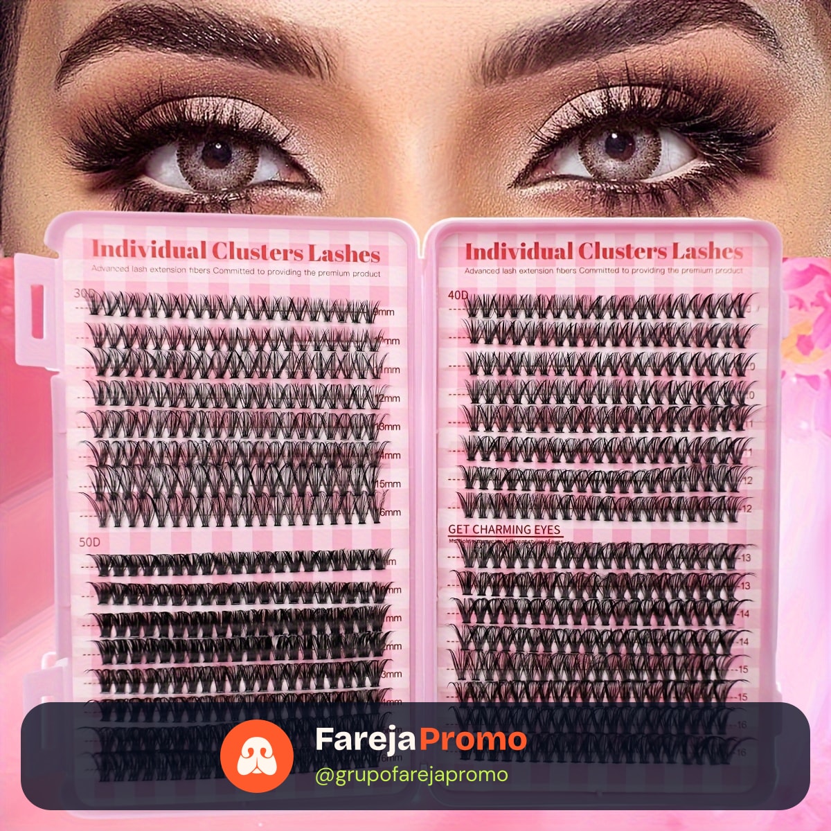 Extensões De Cílios D-Curl 640 Unidades : 9-18 Mm , 30D-80D Clusters À Prova D'água 3D Fofos Naturais Para Estilos De Ol