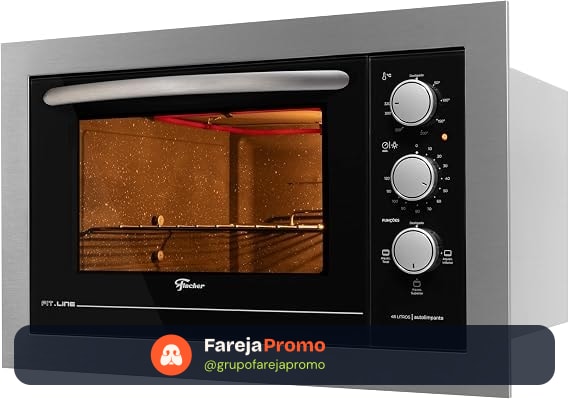 Fischer Forno Elétrico Embutir Fit Line 48L Inox 220V 34493-95486