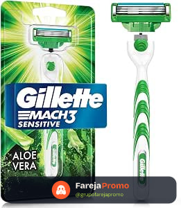 Gillette Aparelho De Barbear Mach3 Sensitive + 1 Carga