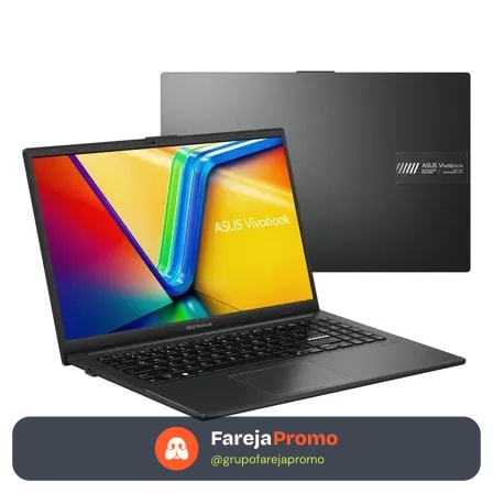 Notebook ASUS VivoBook Go 15 AMD Ryzen 5 7520U 8GB 512GB SSD KeepOS Tela 15,6" FHD Mixed Black - E1504FA-NJ732