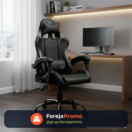 Cadeira Gamer Tgt Heron Tc2, Preto, Tgt-hrtc-bl03 Couro Sintético