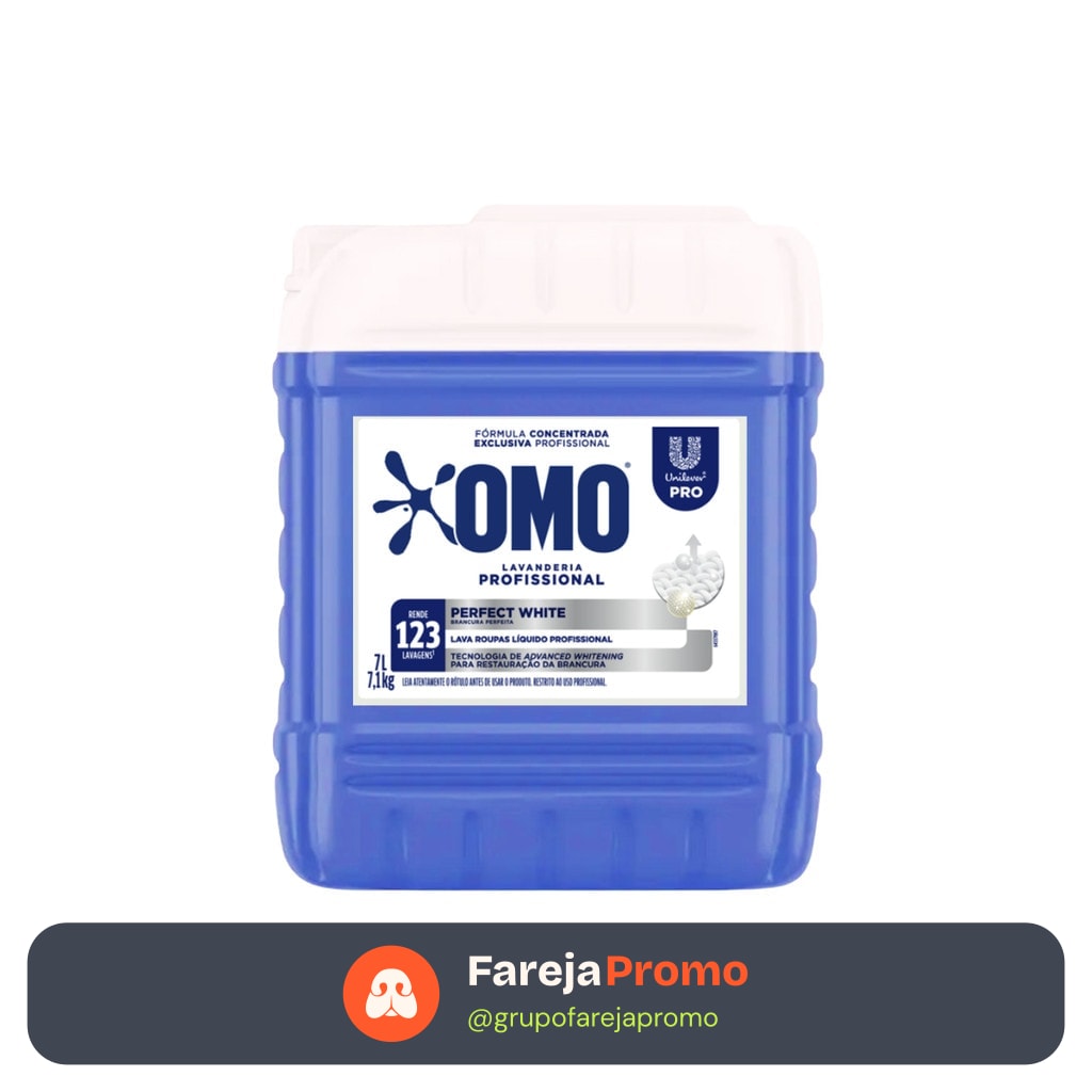Lava Roupas Líquido Perfect White 7L Omo