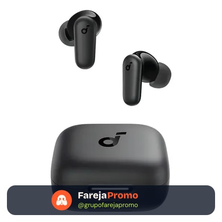 Fone De Ouvido Bluetooth 5.4 Soundcore P30i Da Anker, Cancelamento De Ruído Adaptativo, Graves Poderosos, 45h De Reprodução, Estojo 2-em-1 Com Suporte Para Celular, Ip54, Fone Sem Fio Tws, Preto