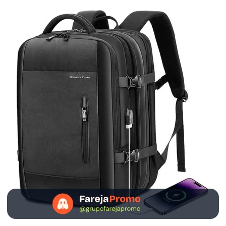 Mochila Viagem Executiva Grande Notebook Masculina Feminina