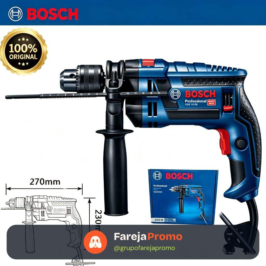Parafusadeira furadeira elétrica 1200W furadeira de impacto martelete rompedor bosch 220V/127V Original