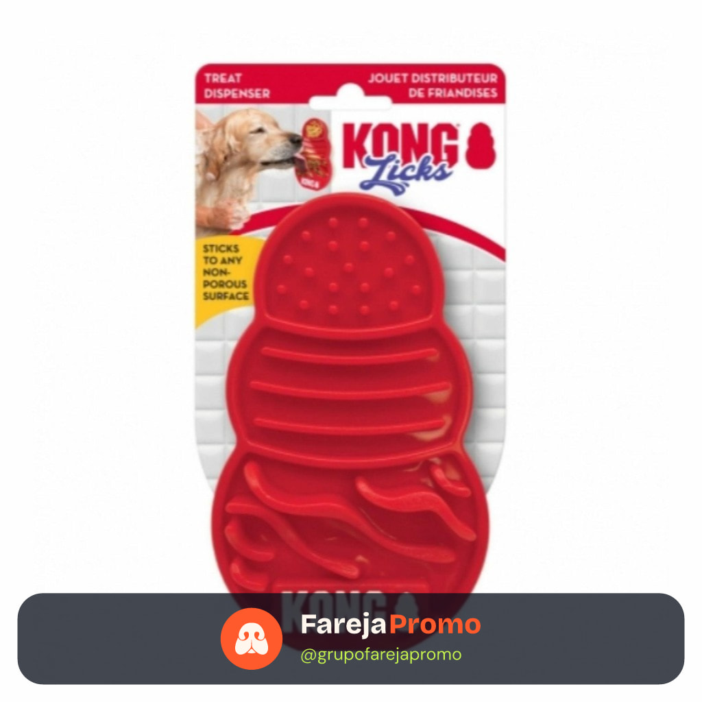 Kong Licks Tapete de Lamber para Cães e Gatos - Kong