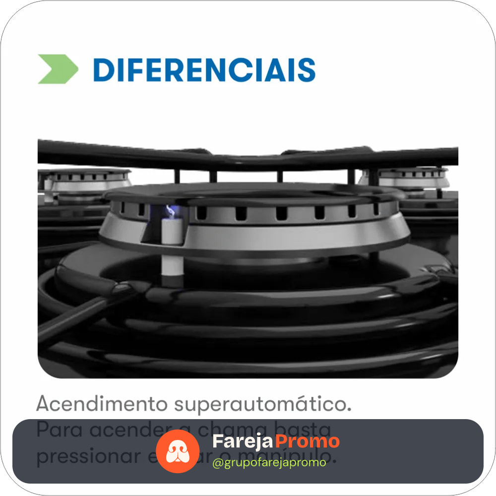 Cooktop Itatiaia Essencial 5 Bocas Preto