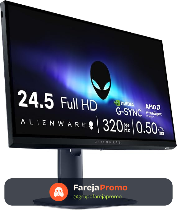 Monitor Gamer Alienware 25", Full Hd, 320 Hz, Fast Ips, Aw2525hm