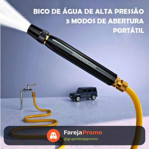 Esguicho Bocal De Mangueira Regar Jardim Pistola Spray Água Alta Pressão Bico Limpeza Quintal