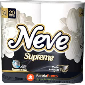 Papel Higiênico Folha Tripla Neutro Neve 20 m 4 un