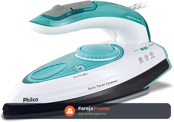 Philco Ferro a Vapor Travel Ceramic Bivolt Base em Cerâmica