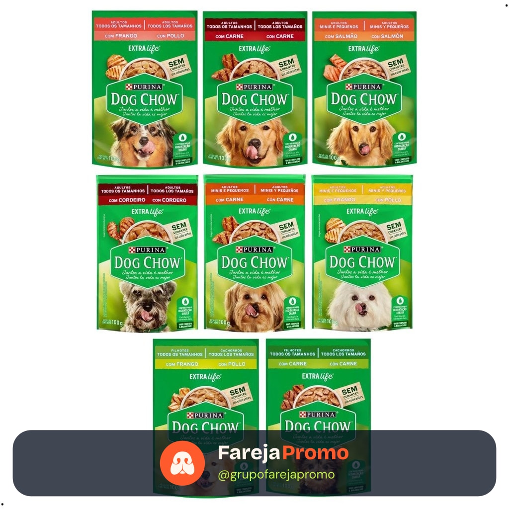 Kit 15 Sachês Dog Chow Ração Úmida Cachorro Sachê para Cachorro Sachê Dog Chow Caixa Sache Cachorro