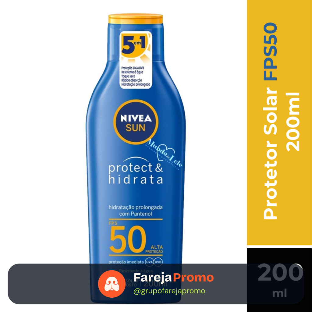Protetor Solar Nivea Sun Protect & Hidrata Fps50 200ml