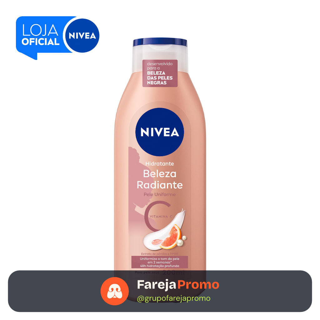 NIVEA Hidratante Corporal Beleza Radiante Pele Uniforme 200ml