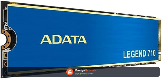 SSD Adata Legend 710 512GB NVMe M.2 2280 (Leitura até 2400MB/s e Gravação até 1600MB/s)