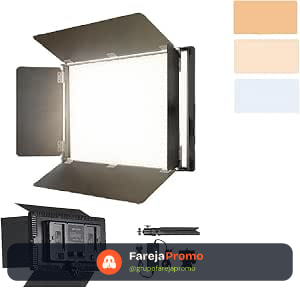 Luz de estúdio LED U800 45W/50W,com 1120 LEDs, temperatura de 3200K a 5600K, tripé incluído, adequada para transmissão ao vivo, selfies e gravação de vídeo
