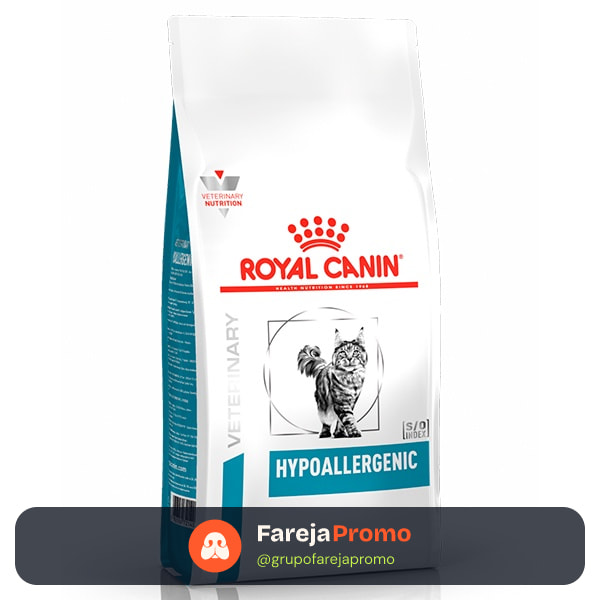 Ração Royal Canin Hypoallergenic para Gatos com Alergia - 4Kg