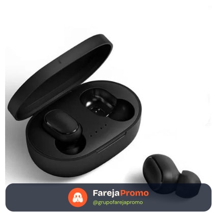 Fone De Ouvido Sem Fio E6s Bluetooth 5.0  Tws Preto