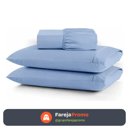 Jogo De Cama 600 Fios 100% Algodão Queen 3 Peças