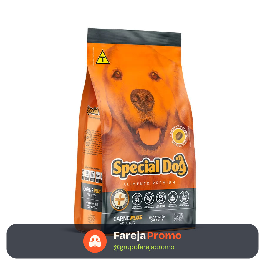 Ração Special Dog Carne Plus Adulto Premium 15 kg