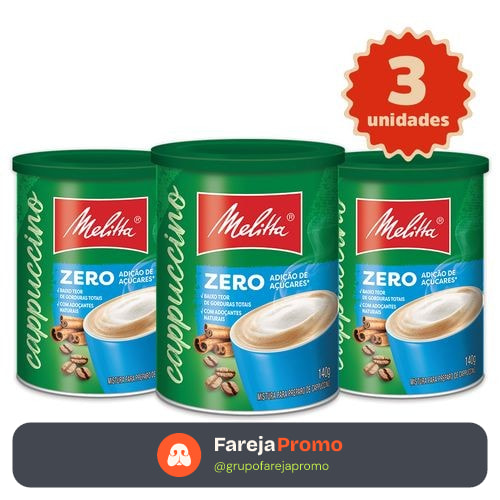 Kit 3 Cappuccinos Melitta® Zero 140G