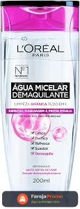 Água Micelar Bifásica L'Oréal Paris Solução de Limpeza 5 em 1, 200ml