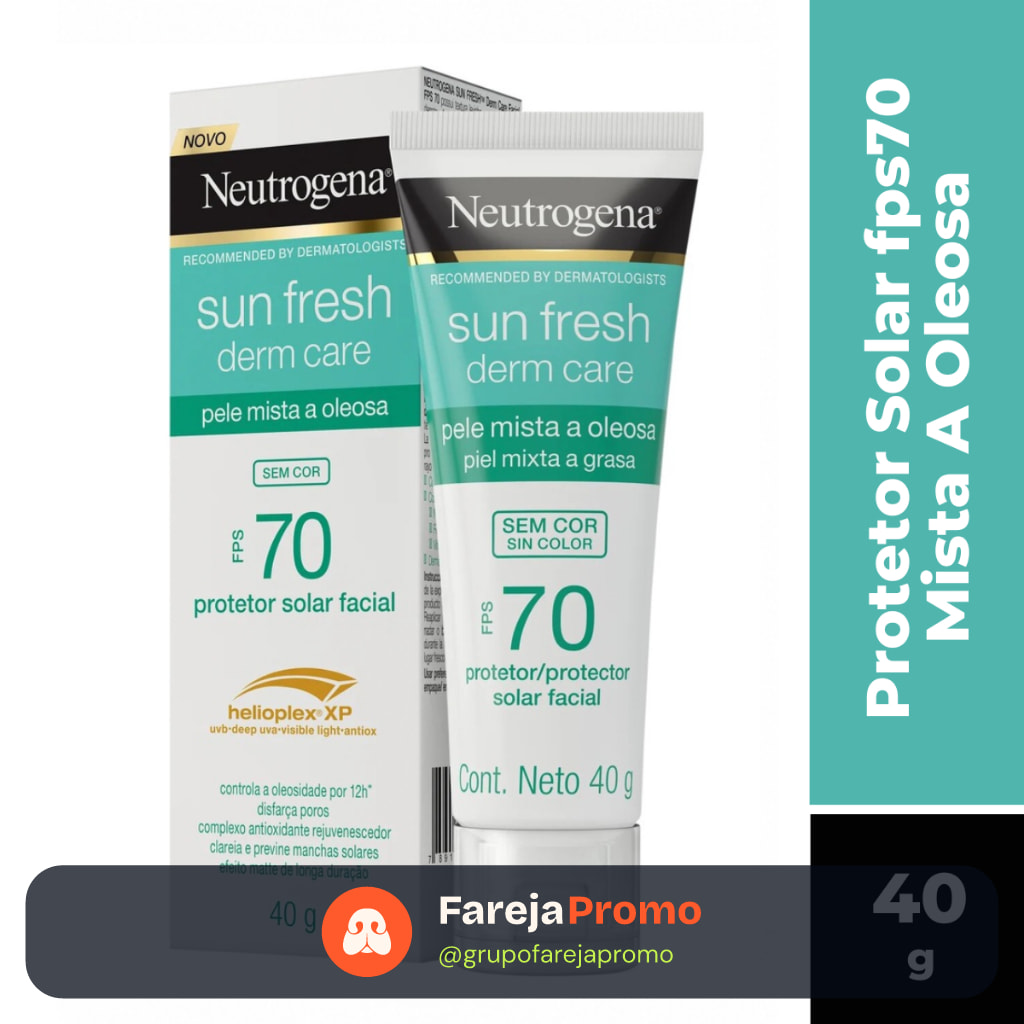 PROTETOR SOLAR FACIAL NEUTROGENA FPS70 MISTA A OLEOSA 40G