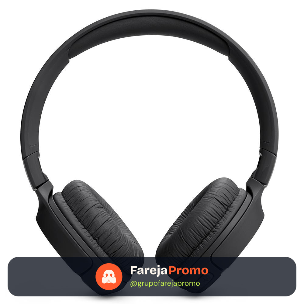 Headphone Bluetooth JBL Tune 520BT, On-Ear, Bateria de 57 Horas, Som Pure Bass
