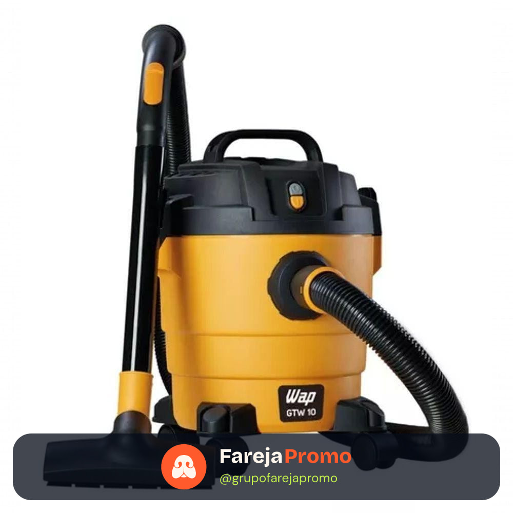 Aspirador de Pó e Água Wap GTW 10 1400W 10 Litros Amarelo/Preto 127V FW005705
