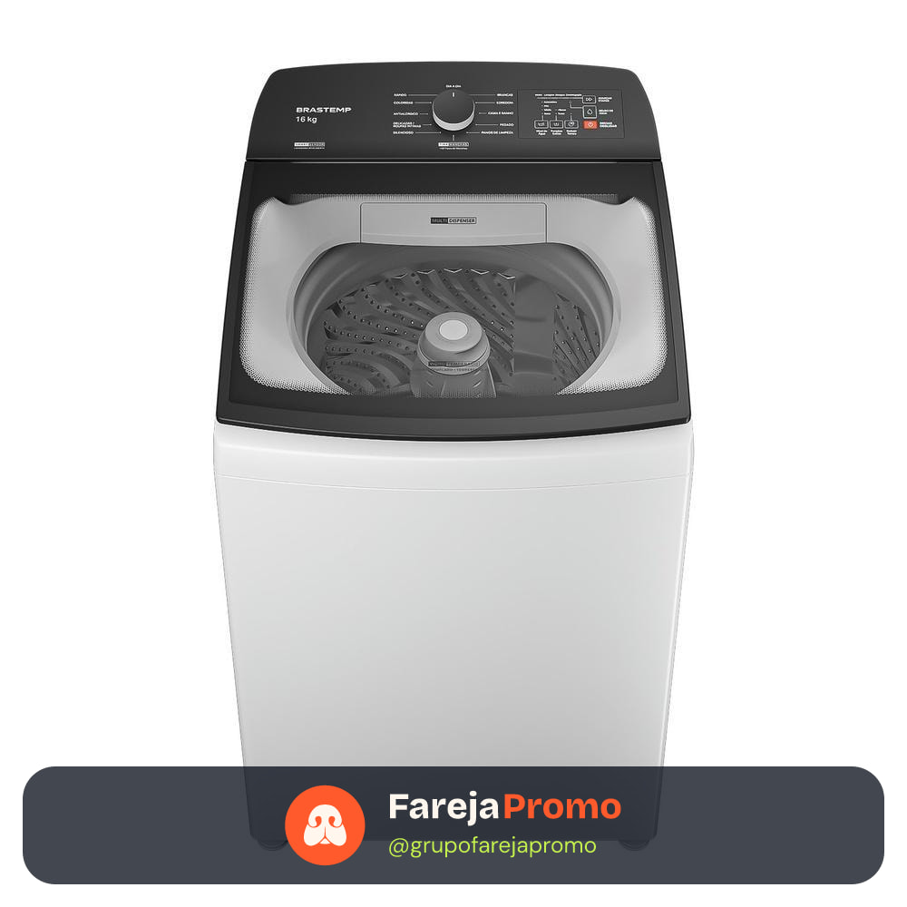 Máquina de Lavar Brastemp 16Kg com Ciclo Tira Manchas Advanced e Smart Sensor Branca BWF16AB